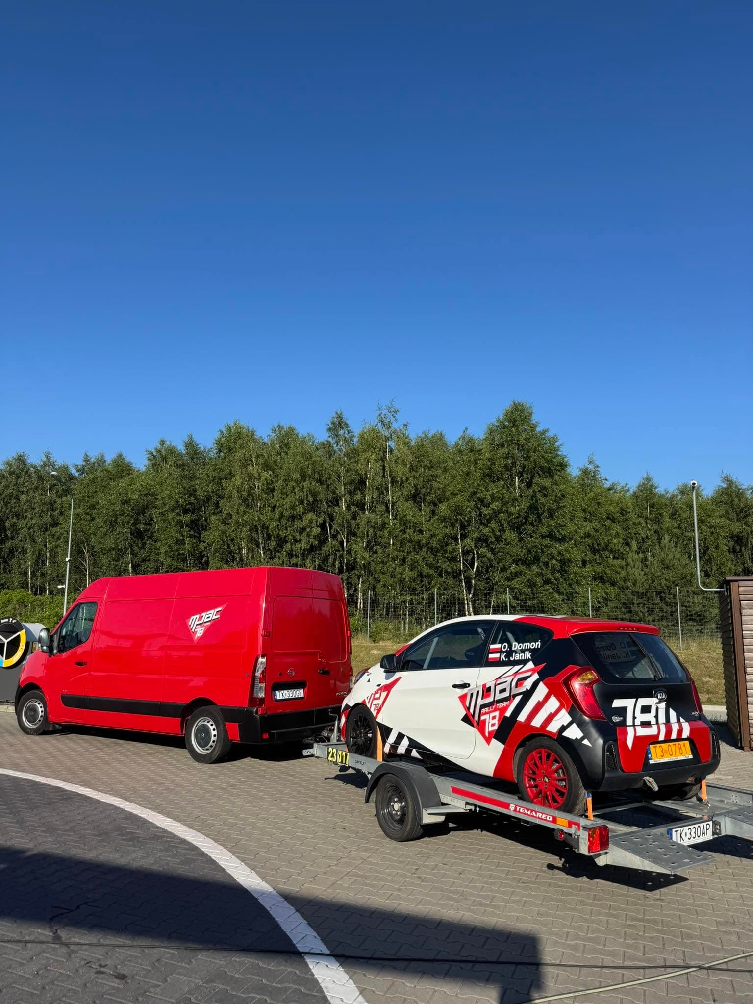 Kia Picanto MPAC Rally Team 78 przygotowana do transportu